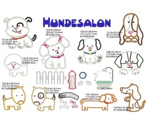 Stickdatei - Hundesalon Hund Bichon